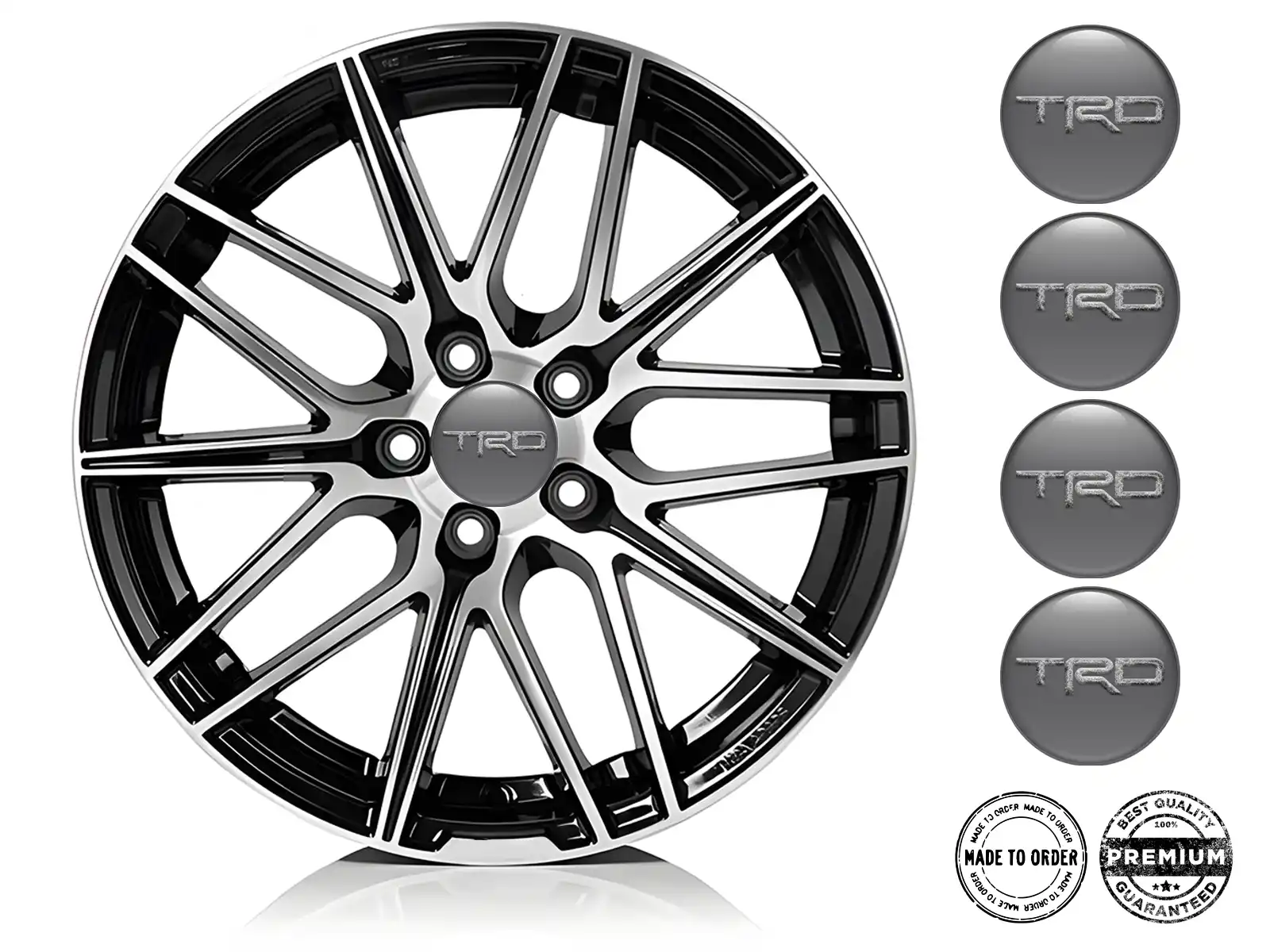 Toyota TRD Pegatinas de Cúpula Estilo Emblemas de Aro de Lujo